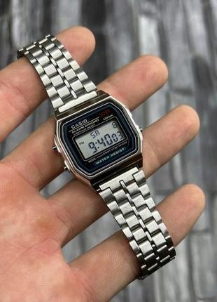 Casio часы наручные электронные montana retro серебристые, чёр...