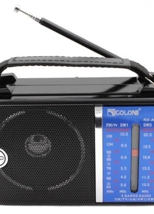 Портативный радио приемник GOLON RX-A06 AC от сети 220В Чёрный...