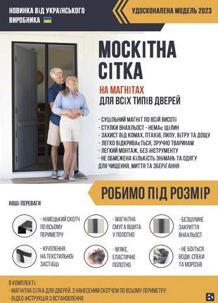 Москитная сетка на магнитах 0,8 х 2 м