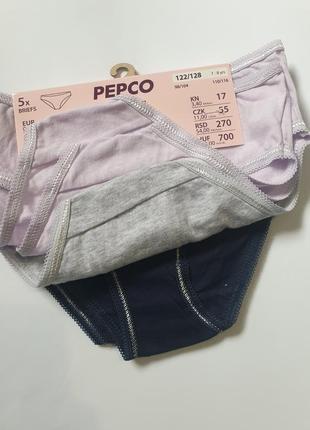 Набор 5 шт хлопковый трусиков для девочки pepco.)