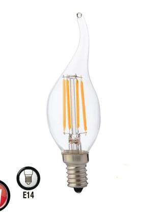 Філаментна лампа 4W E14 FILAMENT FLAME-4 Horoz Electric