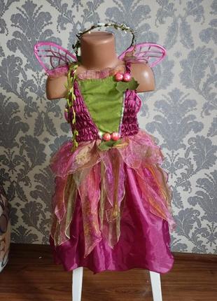 Карнавальное платье цветочная фея принцесса бабочка