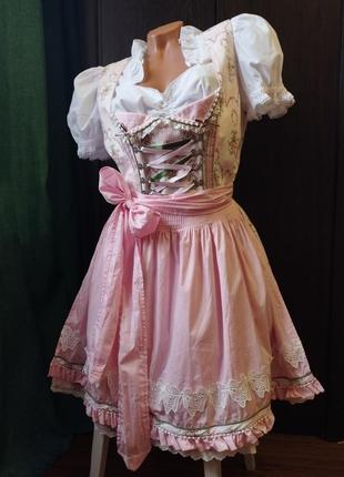 Ніжне рожеве плаття-драндль баварське плаття костюм октоберфес...