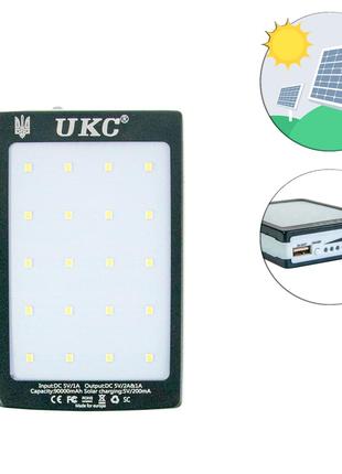 Повербанк солнечная батарея "UKC Solar Power Bank 90000" с УФ-...