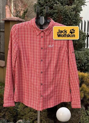 Jack wolfskin оригинальная туристическая рубашка женская клетк...