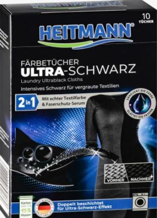 Heitmann Серветки для прання чорного одягу Ultra Black 2в1, 10 шт