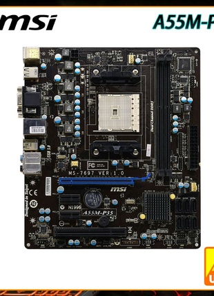 Плата Под AMD Socket FM1 MSI A55M-P35 ( MS-7697 VER 1.0 )