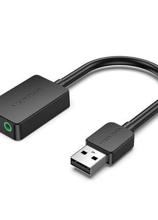 Звуковая карта Vention USB с разъемом для наушников и микрофон...