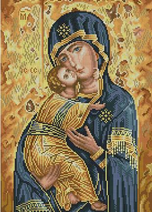 Набор для вышивания крестиком Икона Владимирской Божьей Матери...
