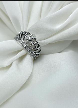 Серебряное кольцо диадема.