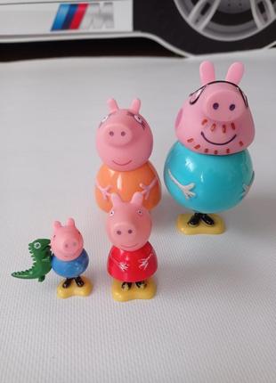 Peppa pig. набор фигурок семья свинки пеппы.