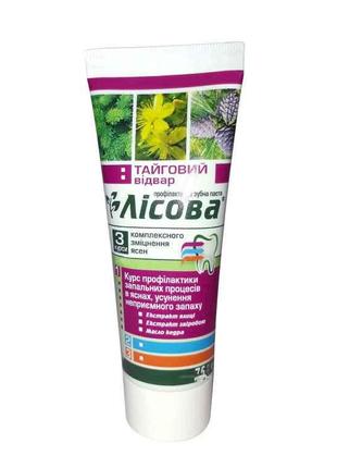 Зубна паста Лісова Тайговий відвар 75 мл 4820000113649 ТМ КОМБІ