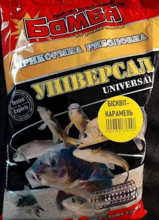 Підгодовування для риби Універсал бісквіт-карамель 900 гр "Бомба"