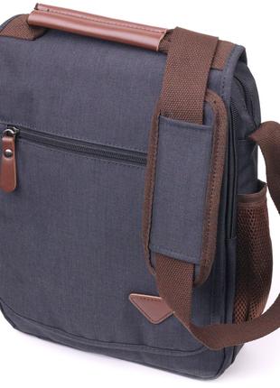 Вертикальная мужская сумка через плечо текстильная 21261 Vinta...