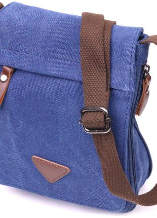 Интересная мужская сумка из текстиля 21267 Vintage Синяя GG
