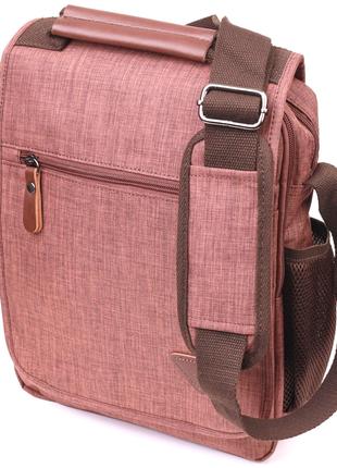 Вместительная мужская сумка из текстиля 21262 Vintage Коричнев...