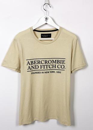 Abercrombie & fitch футболка с мягкого хлопка та велюровым лого