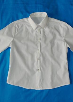 Белая блузка для девочки на 7-8 лет