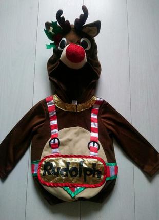 Карнавальний костюм новорічний олень rudolph