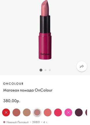 Матова помада для губ oncolour 39801