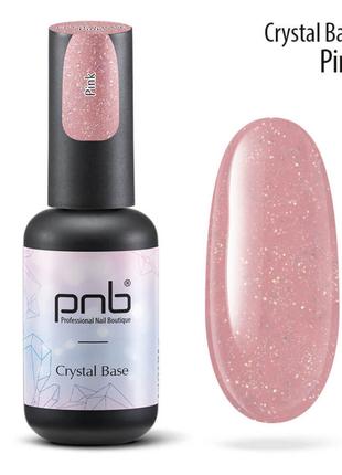 База світловідбивна PNB Crystal Base рожева, 8 мл