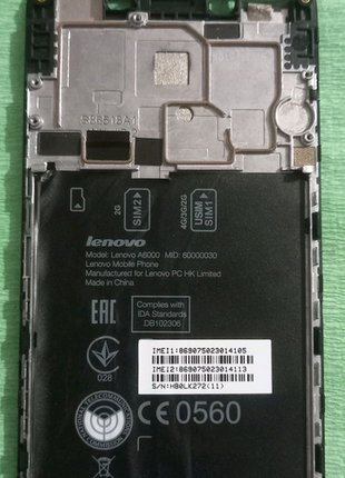 Рамка дисплея Lenovo A6000