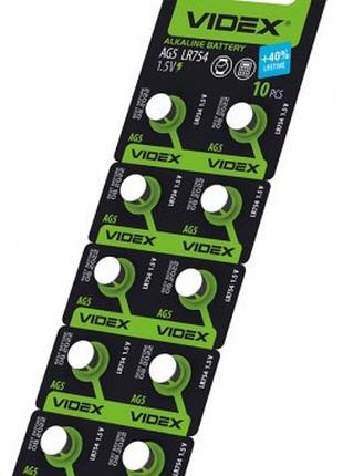Батар часов Videx AG 5 (LR754) BLISTER CARD 10pcs