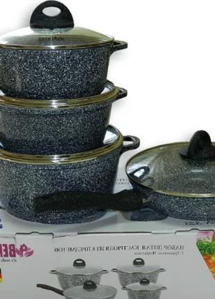 Набор посуды 7 предметов с гранитным покрытием Benson BN-577