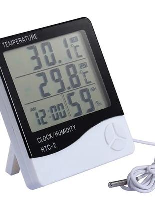 Термометр электронный Цифровой термометр часы гигрометр LCD