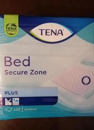 Пелюшки гігієнічні д/доросл.TENA Bed Secure Zone plus 90x60 30шт.