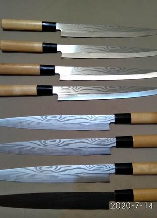Японський кухарський односторонній ніж для суші (24 см. лезо)