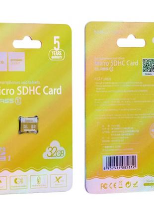 Микро СД Карта памяти на 32GB, высокая скорость Hoco Micro SDH...