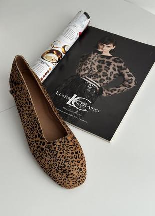 Балетки леопардовые туфли