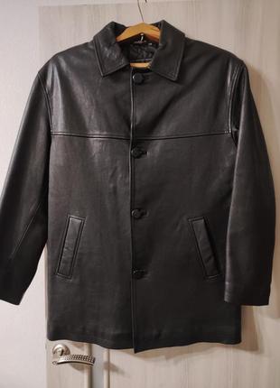 Куртка мужская, кожаная куртка черного цвета