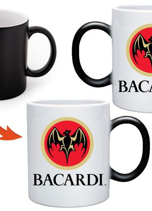 Оригинальный подарок, BACARDI, чашка хамелеон с тематическим п...