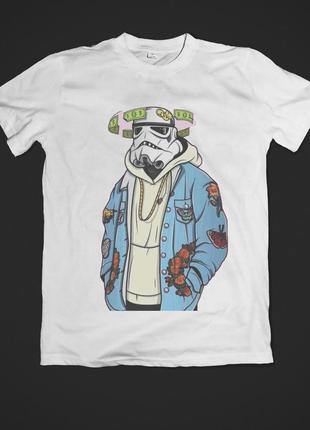 Футболка мужская с принтом star wars supreme