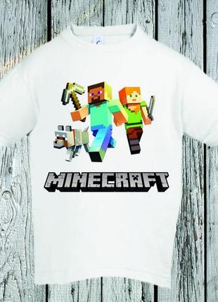 Детская футболка для мальчиков minecraft