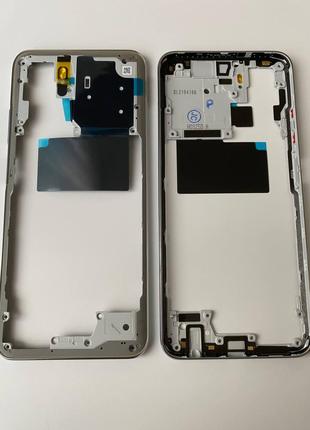Средняя рамка Xiaomi Redmi Note 10, Redmi Note 10S, цвет - Сер...