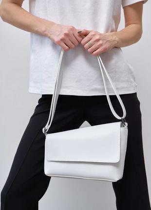 Женская сумка белая сумка через плечо асимметричная сумка клатч