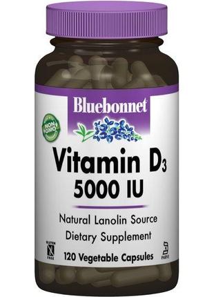 Витамин D Bluebonnet Nutrition Vitamin D3 5000 IU 120 Veg Caps...