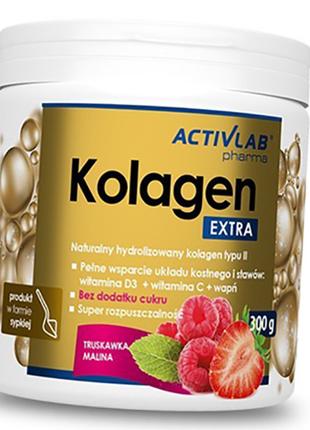 Гидролизат коллагена Collagen Extra Activlab 300г Клубника-мал...