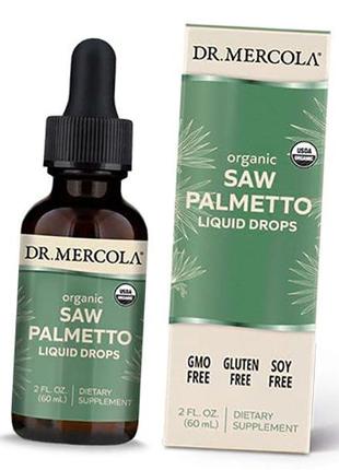 Со Пальметто Органические жидкие капли Organic Saw Palmetto Li...