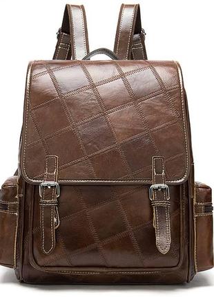 Рюкзак женский в клетку Vintage 20049 Коричневый DH16-2023