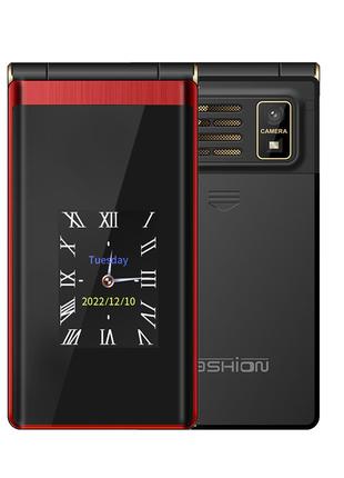 Телефон раскладушка Tkexun M1 (Yeemi M1) red кнопочный мобильн...