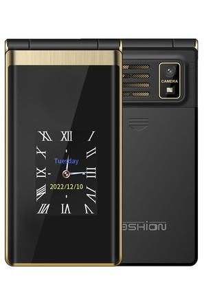 Телефон розкладачка Tkexun M1 (Yeemi M1) gold кнопковий мобіль...