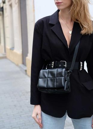 Женская маленькая сумочка кроссбоди черная