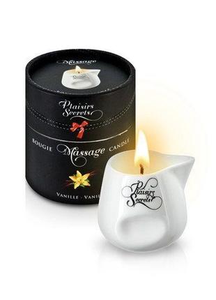 Массажная свеча Plaisirs Secrets Vanilla (80 мл) подарочная уп...