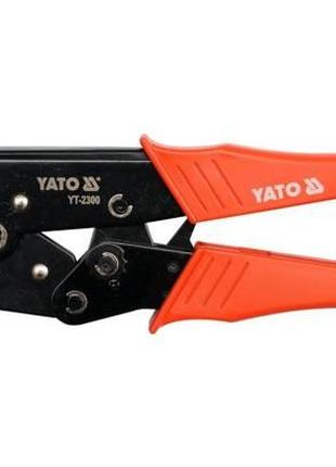 Клещи обжимные для обжима проводов обжимка 220 мм YATO YT-2300