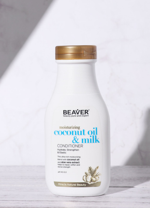 Разглаживающий кондиционер beaver coconut oil & milk condition...