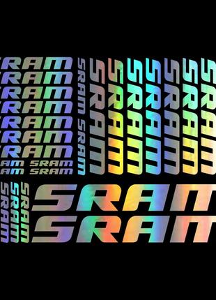 Комплект  наклейок для велосипеду  SRAM галограмний колір